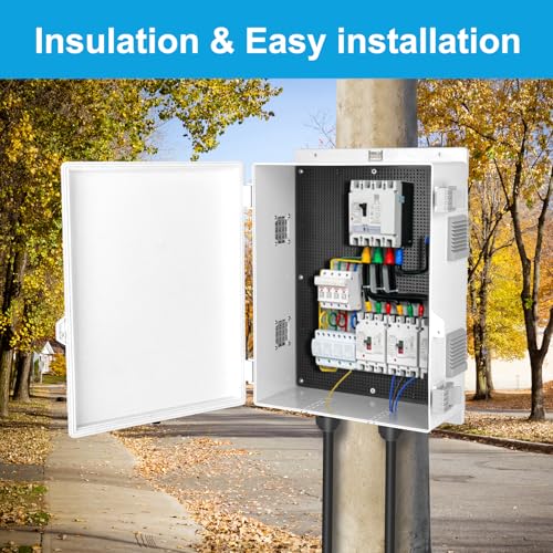 Electrical Junction Box, Outdoor Water Resistant Nema Enclosure, Ventilated ABS Plastic WiFi Project Box with Internal Mounting Panel & Hinged Cover 13" Lx 9.2" Wx 3.7" H - size: 13"L x 9.2"W x 3.7"H
