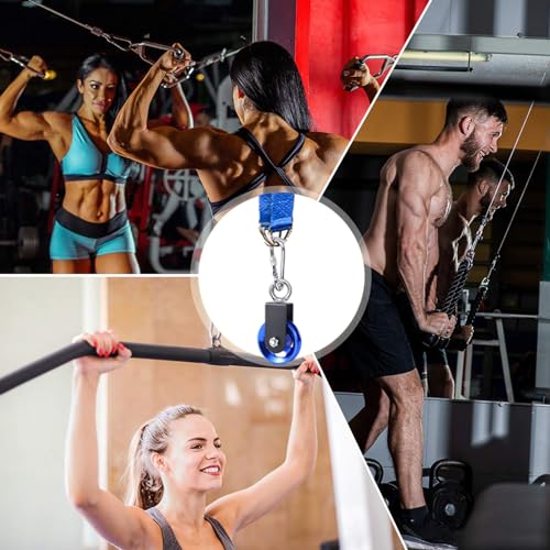 SERTT Cable Pulley Wheel for Home Gym Pulley System, Upgraded 90mm Aluminium Alloy Gym Pulley for Maximum 660LBS Load - color: Blue, style: [2 Pack]