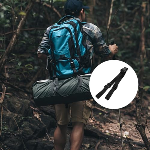 2pcs Adjustable Nylon Securing Bundle Straps with Quick Release Buckles, Sturdy Cargo and Tent Fixed Rope Webbing for Outdoor, Backpack, and Yoga Mat Fastening