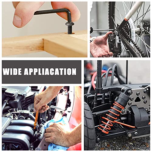 219 Pcs M6/M5/M4 Black Button Head Nuts and Bolts, Socket Cap Screws Nuts Assortment Kit, Allen Hexagon Round Mushroom Machine Screws Assortment Set - size: Black Round Head