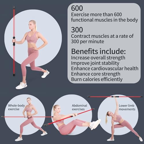 FlexBar & Mobility Stick – Shoulder Mobility Trainer, Swing Bar for Full Body Workout, Core Strength & Stability Training
