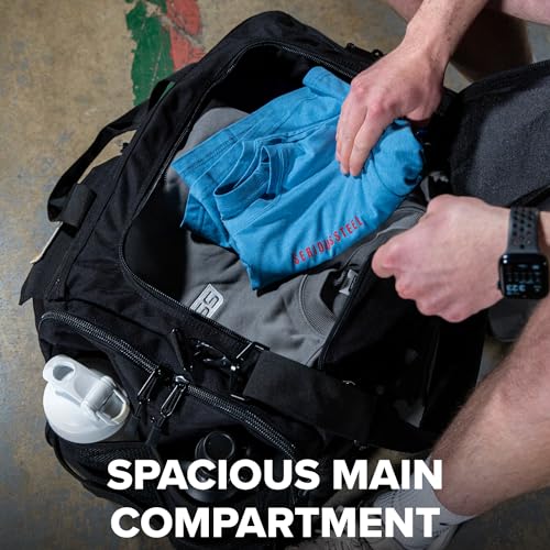 Serious Steel Fitness Heavy Duty 1000D Nylon Duffel Gym Bag (Black - Big Bud) - color: Black, style: Duffel Bag (Big Bud)