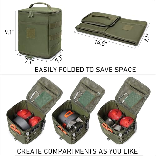 Tactical Camping Storage Bag 7L Utility Tote Bag Trunk Organizer (Black) - color: Black