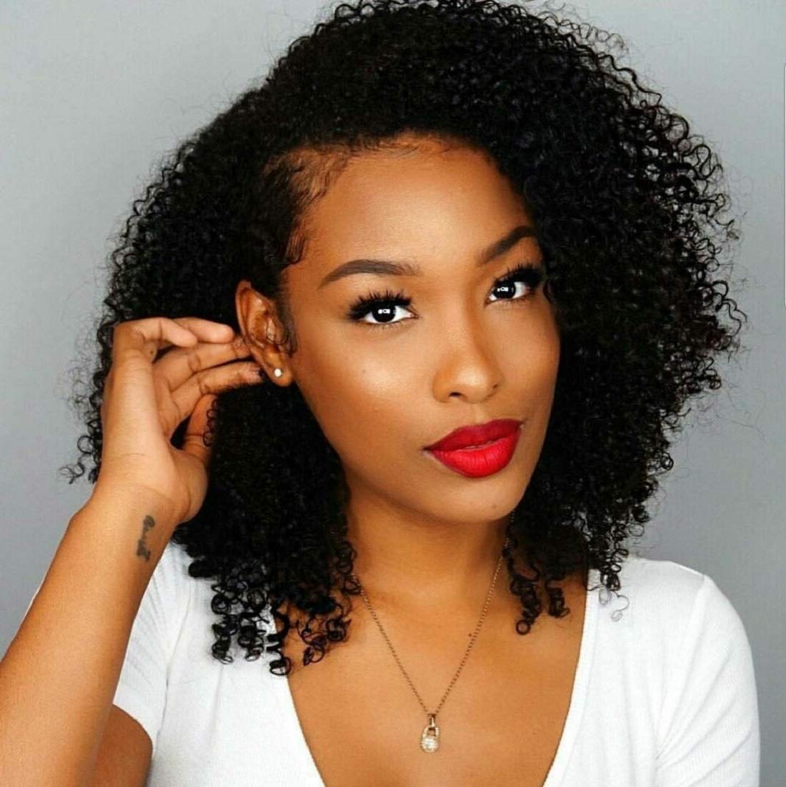 Bly 7A Mongolian Kinky Curly Human Hair Bundles 8/10/12 Inch Unprocessed Hair Weave Weft For Black Women Natural Color