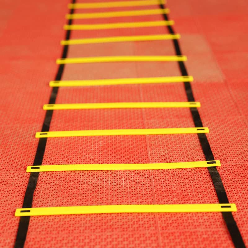 Ultimate Agility Ladder Speed Training Equipment - 8, 12, 16 Rungs Nylon Rope PP Rope Adjustable Speed Ladder for Kids and Adults, with Carry Bag - size: B