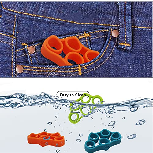 3 Resistance Level Finger Stretcher Exerciser, Grip Strength Trainer | Hand Grip Strengthener,Hand Exerciser,Forearm Exerciser Trainer Silicone Rings for Muscle & Rehabilitation