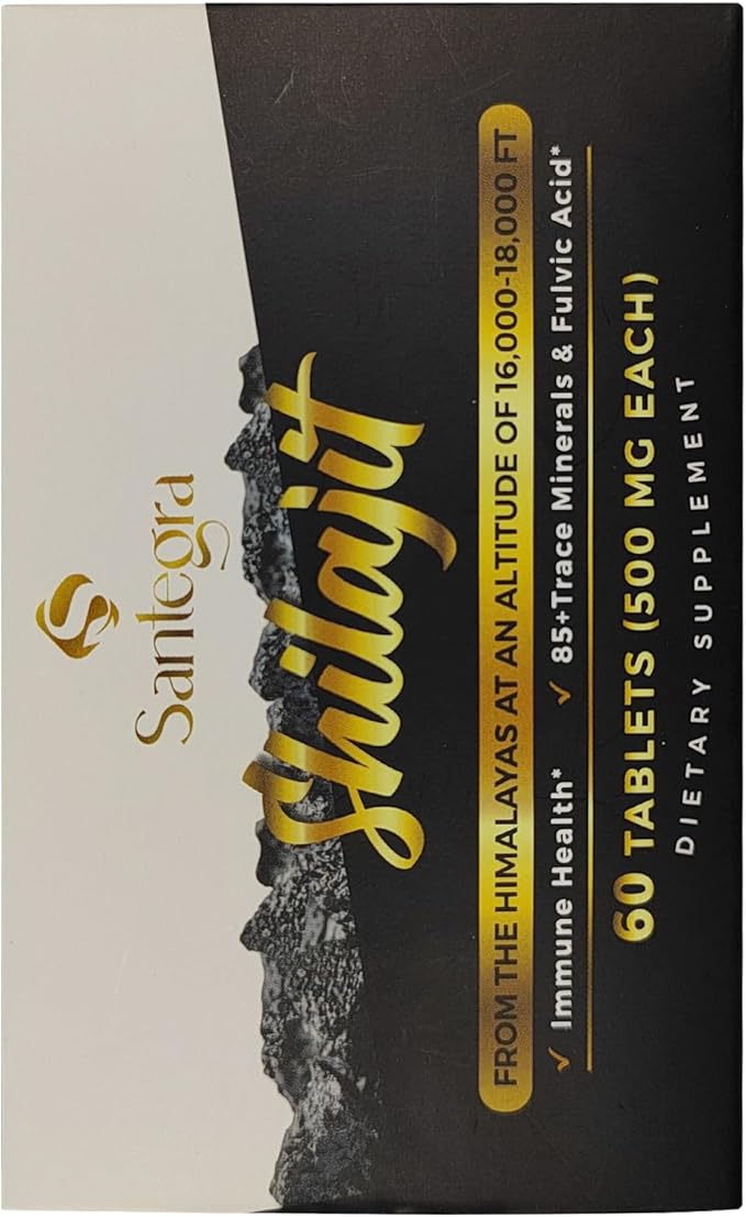 30,000 MG Shilajit Tablets, 100% Shilajit Pure Tablets 180 Counts - Shilajit Himalayan Organic Rich in Fulvic Acid & 85+ Trace Minerals, Shilajit Resin Supplement for Energy & Immune System