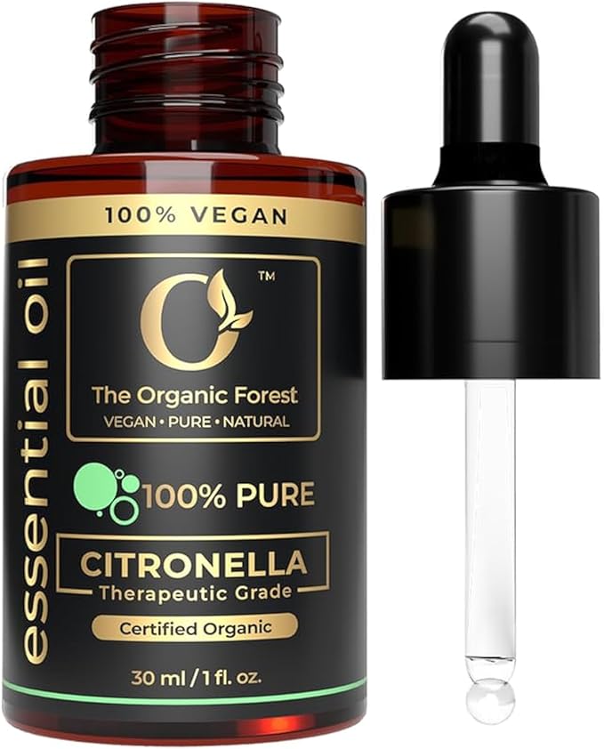 Citronella Essential Oil for Home Aromatherapy | Pure Citronella Oil for Diffusers, Skin, Organic Care | Citronella Spray for Outdoor & Indoor Use