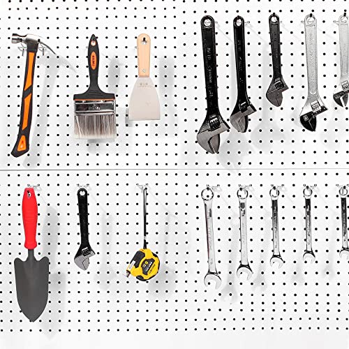 Scartink Pegboard Hooks Pegboard Accessories,4 inch,Pegboard Organizer Kit for Garage Organization,Tool Storage, 25 Pack