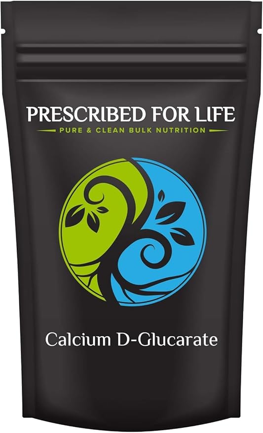 Prescribed for Life Calcium D Glucarate Powder, Pure CDG Fine Powder, USP Grade, Vegan, Gluten Free, Non GMO (25kg / 55lb)