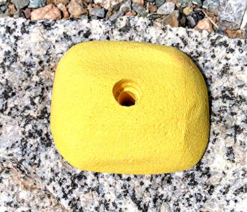Large Jug Polyurethane Bolt-On Rock Climbing Wall Hand Hold - color: yellow
