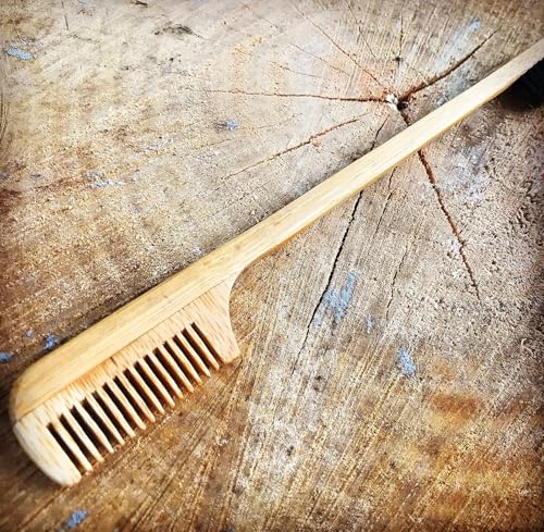 2-in-1 Sapling Mustache Brush & Comb (2-pack) from Green Beard Grmng - Boar Bristle & Bamboo