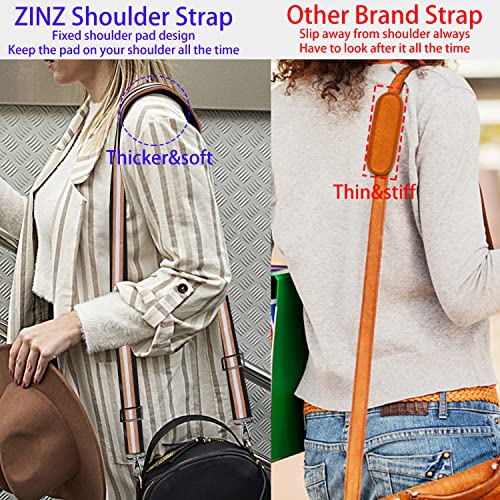 Bag Shoulder Strap, Padded Adjustable Shoulder Strap Replacement - color: Black Gold, size: 57"