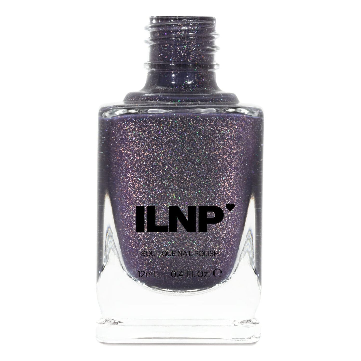 Ilnp Chateau - Charcoal Grey Holographic Shimmer Nail Polish, Chip Resistant, Non-Toxic, Vegan, Cruelty Free