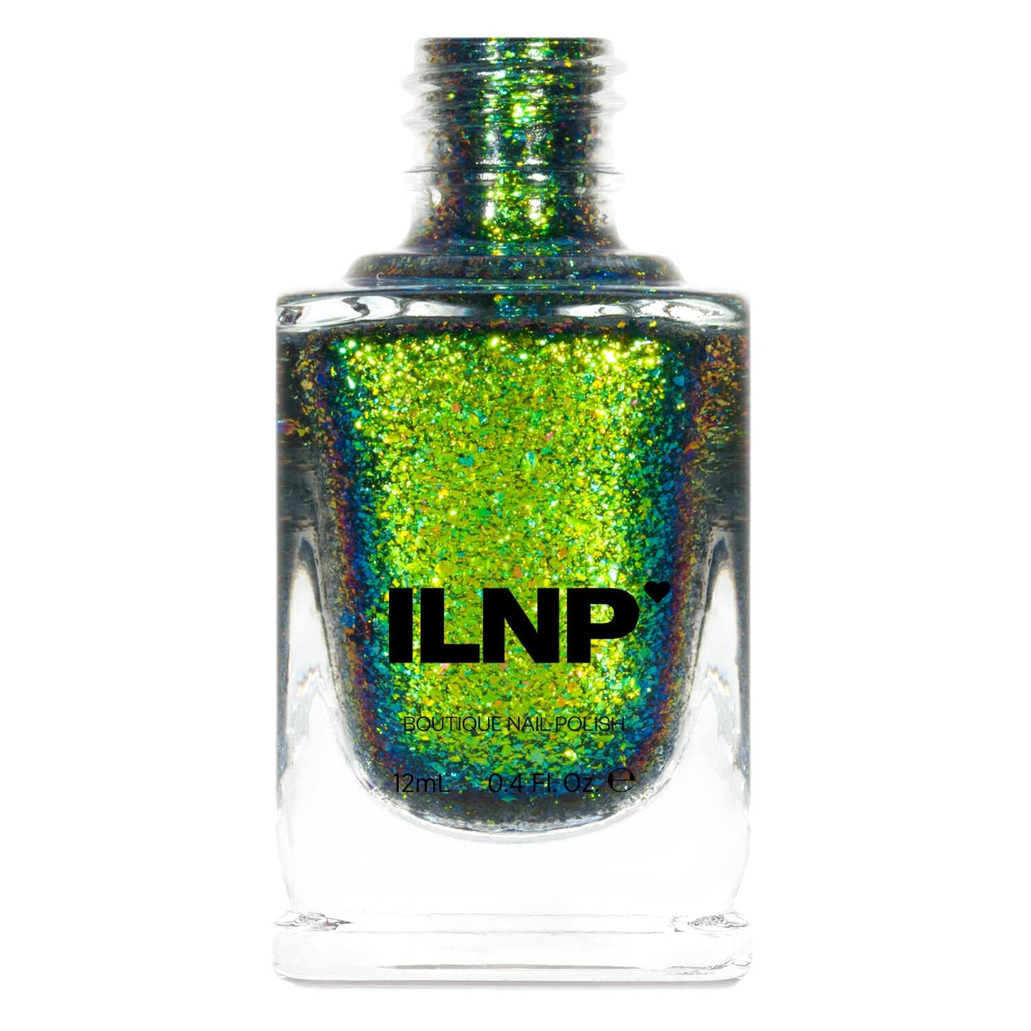 Ilnp Open Fields - Grass Green, Yellow, Blue Ultra Chrome Color Shifting Flakie Nail Polish