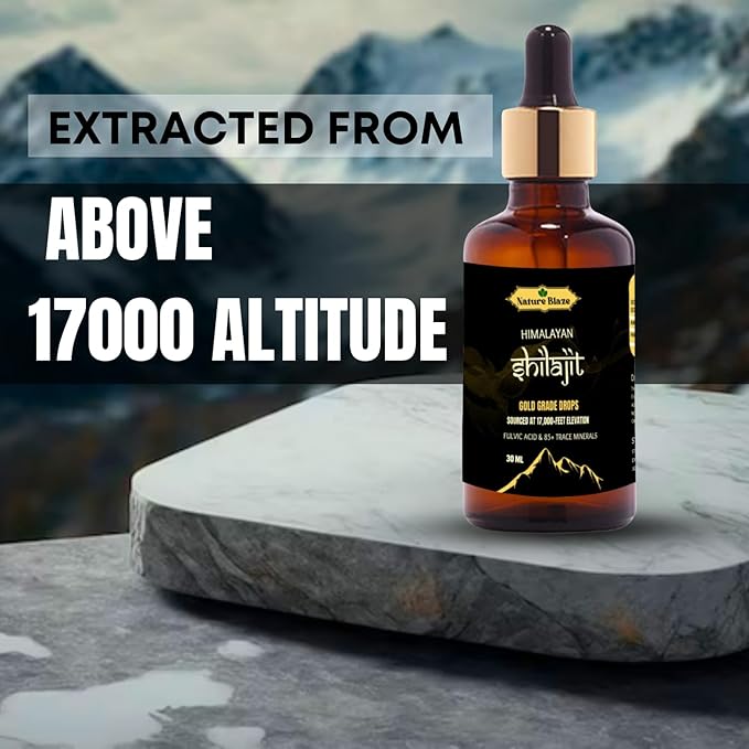 Organic Himalayan Shilajit Drops for Men & Women (30Ml / 1.0 Oz)