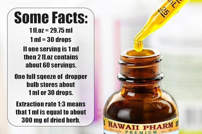 Mugwort Alcohol-Free Liquid Extract, Organic Mugwort (Artemisia vulgaris) Dried Flower Glycerite Natural Herbal Supplement, Hawaii Pharm, USA 4x4 oz