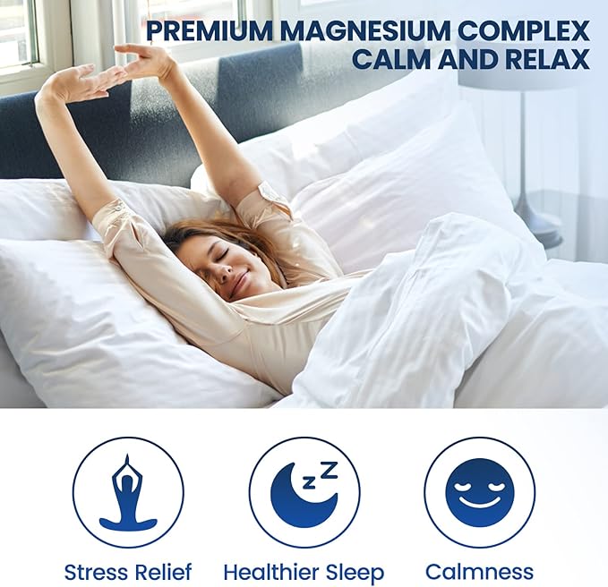 (2 Pack) Magnesium Glycinate, Citrate, Malate Liquid Drops-Triple Magnesium Complex Supplement 500mg with Ashwagandha, L-Theanine, Vitamin B6-Support Calm, Stress Relief, Sleep, Muscle-Lemon Flavor