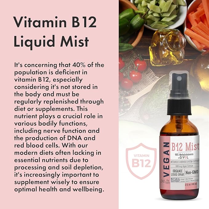 Immunity Pack Liquid Vitamins (Pack of 3) Sambucus Nigra Elderberry Mist, Zinc Boost Mist and Vitamin C Mist (Extra Strength) and Organic Vegan Vitamin B12 Supplement Liquid Mist