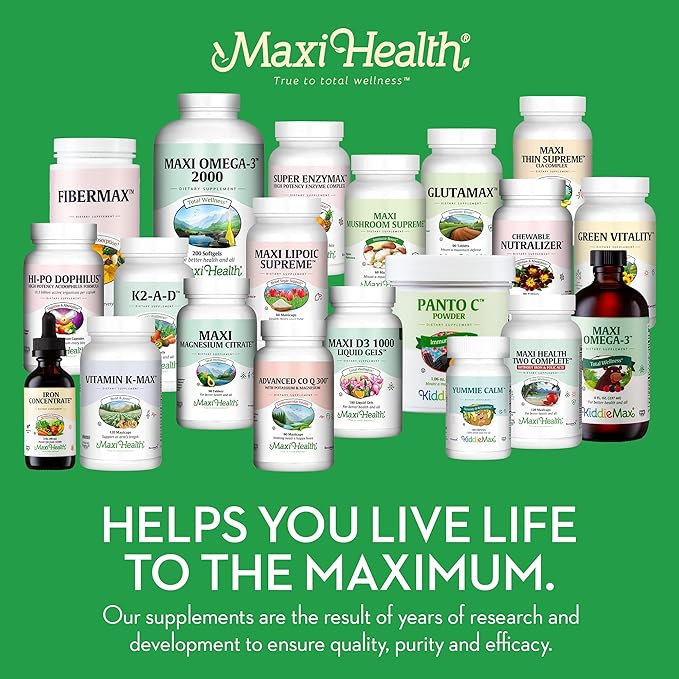 Maxi Health Chewable Calcium Complex - Support Healthy Bones - Vanilla Flavor - 180 Chewies - Kosher