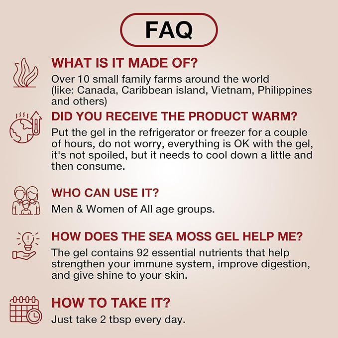 TrueSeaMoss Sea Moss Gel – Made in USA – Wildcrafted Seamoss, Fresh Fruits & Sea Vegetables – Elderberry, Pack of 5 (Labels may Vary)