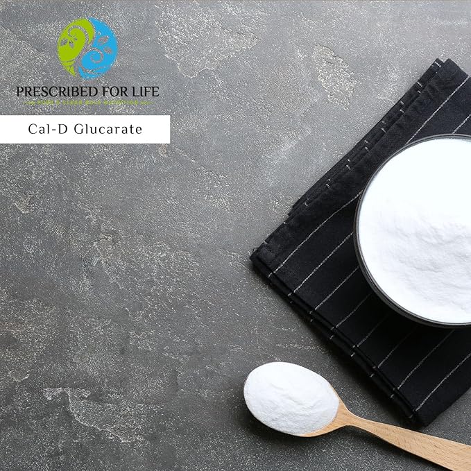 Prescribed for Life Calcium D Glucarate Powder, Pure CDG Fine Powder, USP Grade, Vegan, Gluten Free, Non GMO (2kg / 4.4lb)